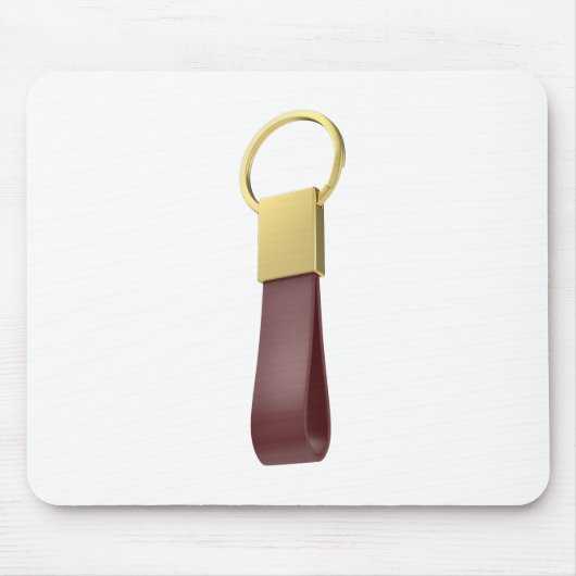 Luxuriöser goldener Schlüsselanhänger mit Lederban Mousepad (Vorne)