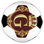 Luxuriöser Goldrahmen mit gekröntem Monogramm Fußball (Gedreht)