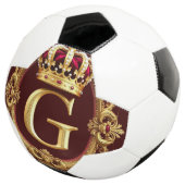 Luxuriöser Goldrahmen mit gekröntem Monogramm Fußball (Dreiviertel)