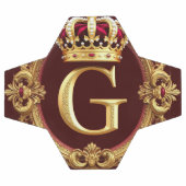 Luxuriöser Goldrahmen mit gekröntem Monogramm Fußball (Flach)