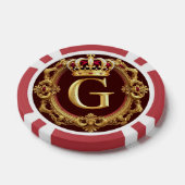 Luxuriöser Goldrahmen mit gekröntem Monogramm Pokerchips (Einzeln)