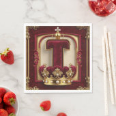 Luxuriöser Goldrahmen mit gekröntem Monogramm Serviette (Beispiel)