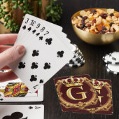 Luxuriöser Goldrahmen mit gekröntem Monogramm Spielkarten (In Situ)