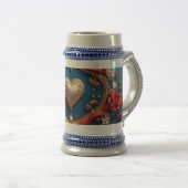 Luxuriöser Goldrahmen mit Perlen Bierglas (VorderseiteRechts)
