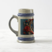 Luxuriöser Goldrahmen mit Perlen Bierglas (Links)