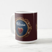 Luxuriöser Goldrahmen mit Perlen Kaffeetasse (Vorderseite Links)