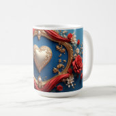 Luxuriöser Goldrahmen mit Perlen Kaffeetasse (VorderseiteRechts)