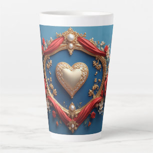 Luxuriöser Goldrahmen mit Perlen Milchtasse