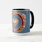 Luxuriöser Goldrahmen mit Perlen Tasse (VorderseiteRechts)