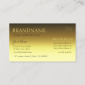 Luxuriöser, goldstylischer Mirror-Schriftart mit M Visitenkarte (Rückseite)