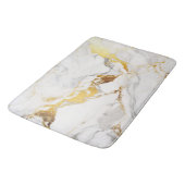 Luxuriöser grauer und goldener Marmor Badematte (Schrägansicht)