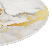 Luxuriöser grauer und goldener Marmor Schneidebrett (Ecke)