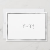 Luxuriöser grauer weißer Marmor aus Silber Vielen  Einladung (Rückseite)