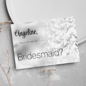 Luxuriöser grauer weißer Marmor Bridesmaid Einladung