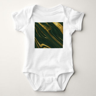Luxuriöser grüner Onyx: Goldener Marmor. Baby Strampler