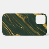 Luxuriöser grüner Onyx: Goldener Marmor. Case-Mate iPhone Hülle (Rückseite (Horizontal))