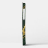 Luxuriöser grüner Onyx: Goldener Marmor. Case-Mate iPhone Hülle (Rückseite / Links)