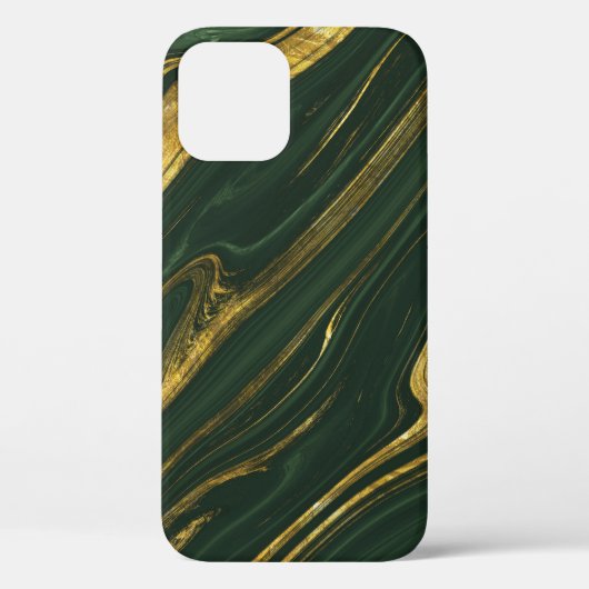 Luxuriöser grüner Onyx: Goldener Marmor. Case-Mate iPhone Hülle (Rückseite)