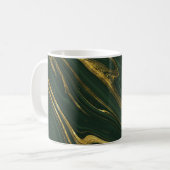 Luxuriöser grüner Onyx: Goldener Marmor. Kaffeetasse (Vorderseite Links)