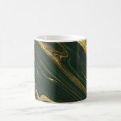 Luxuriöser grüner Onyx: Goldener Marmor. Kaffeetasse (Mittel)