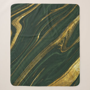 Luxuriöser grüner Onyx: Goldener Marmor. Sherpadecke