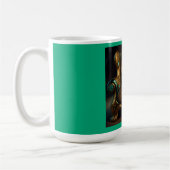 Luxuriöser grüner und goldener Sessel Kaffeetasse (Links)
