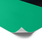 Luxuriöser grüner und goldener Sessel Poster (Ecke)
