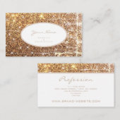 Luxuriöser, heller Glitzer Makeup und Haar Visitenkarte (Vorne/Hinten)