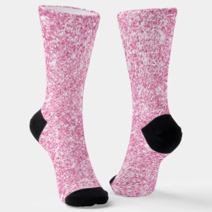 Luxuriöser hellrosa Glitzer Socken