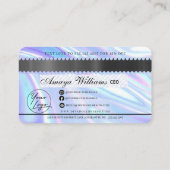 Luxuriöser Holographic Foil Fair Braiding Credit S Visitenkarte (Rückseite)