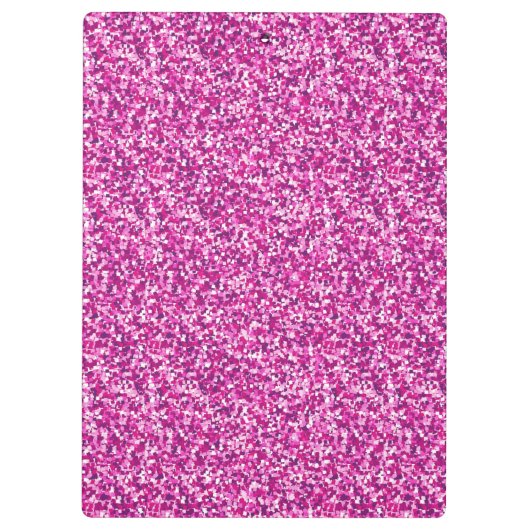 Luxuriöser Hot-Rosa Glitzer fügen Sie Ihren Namen  Klemmbrett (Rückseite)