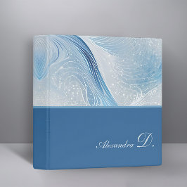 Luxuriöser Iridescent Blue Gradient Custom Binder  2,5 Cm Ordner
