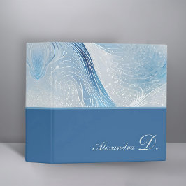 Luxuriöser Iridescent Blue Gradient Custom Binder  5,1 Cm Ordner