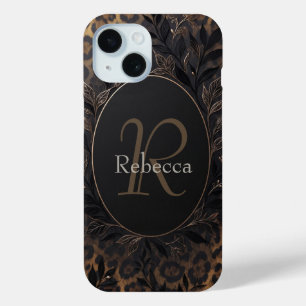 Luxuriöser Leoparden-Druck-Hintergrund mit Namen Case-Mate iPhone Hülle