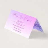 Luxuriöser Lila Glitzer und Sparkle Visitenkarten (Rückseite)