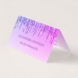 Luxuriöser Lila Glitzer und Sparkle Visitenkarten