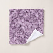 Luxuriöser Lila Marmor Mit Monogramm Badhandtuch Set (Waschlappen)