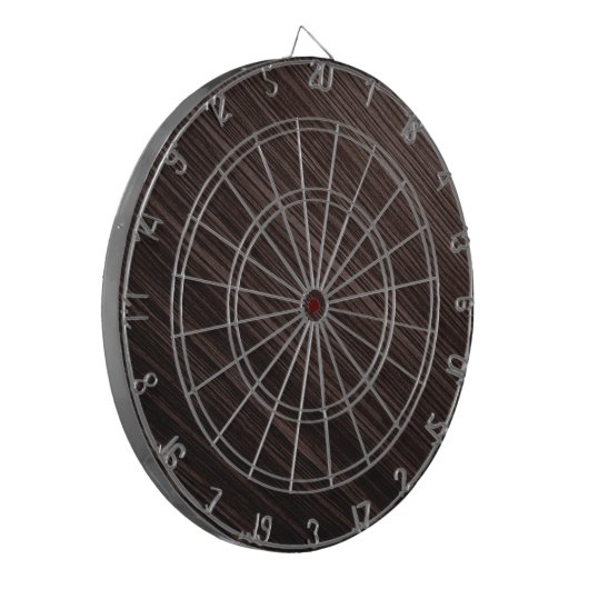 Luxuriöser Mahogany Holzlook Hintergrund Dartscheibe (Vorderseite Links)
