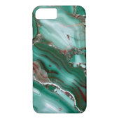 Luxuriöser Malachite Gemstone Agate Marmor Case-Mate iPhone Hülle (Rückseite)