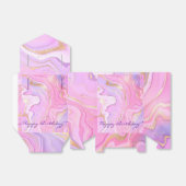 Luxuriöser Marmor Glitzer Rosa Lila Gold Geschenkschachtel (Ungefaltet)