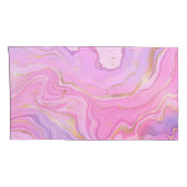Luxuriöser Marmor Glitzer Rosa Lila Gold Kissenbezug (Rückseite-Rechts)