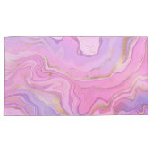 Luxuriöser Marmor Glitzer Rosa Lila Gold Kissenbezug (Vorderseite-Rechts)