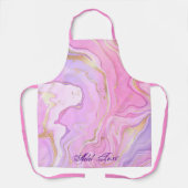 Luxuriöser Marmor Glitzer Rosa Lila Gold Schürze (Vorderseite)