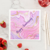 Luxuriöser Marmor Glitzer Rosa Lila Gold Serviette (Beispiel)