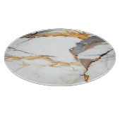 Luxuriöser Marmor: Golden Italian Texture Schneidebrett (Ecke)