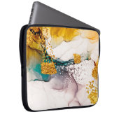 Luxuriöser Marmor mit Glitzer Laptopschutzhülle (Vorne Rechts)