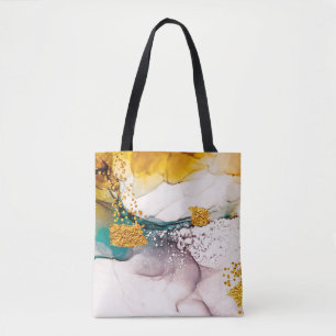 Luxuriöser Marmor mit glitzerndem Gold Tasche