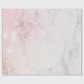 Luxuriöser Marmor mit rosa Glitzer Geschenkpapier (Flach)