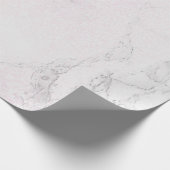 Luxuriöser Marmor mit Rose Glitzer Geschenkpapier (Ecke)
