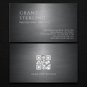 Luxuriöser metallischer QR-Code Visitenkarte